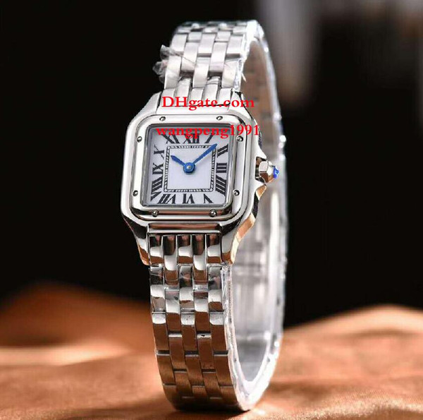 4 Style Ladies high quality watches 22MM White dial Asia VK Quartz Stainless Steel bracelet Chronograph womens Watch Watches