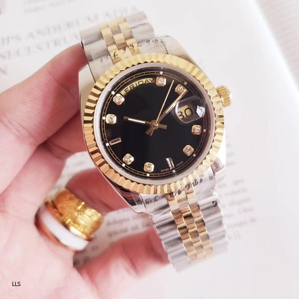 High Quality Watch 36mm Date Diamond Automatic Movement Ladies Women's Watches Day Gold Sapphire