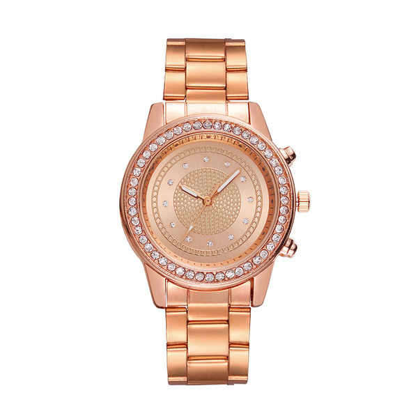 fashion simple women ladies dress alloy metal steel watch 2019 new popular casual lady quartz party watches diamond crystal