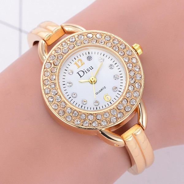 Brand Luxury Rose Gold Women's Watch Elegant Rhinestone Bracelet Fashion Quartz Wristwatches Ladies Dress Watches Valentine Gift