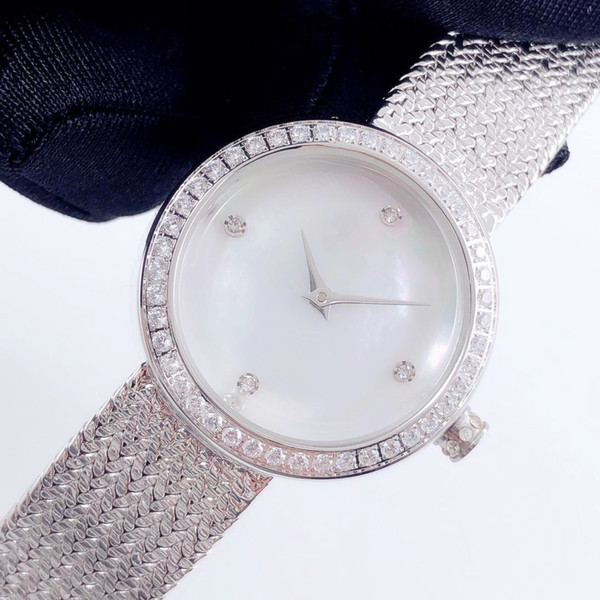 2019 LA D DE series womens luxury watch imported swiss quartz movement ladies luxury dress designer watch Marble face diamonds case