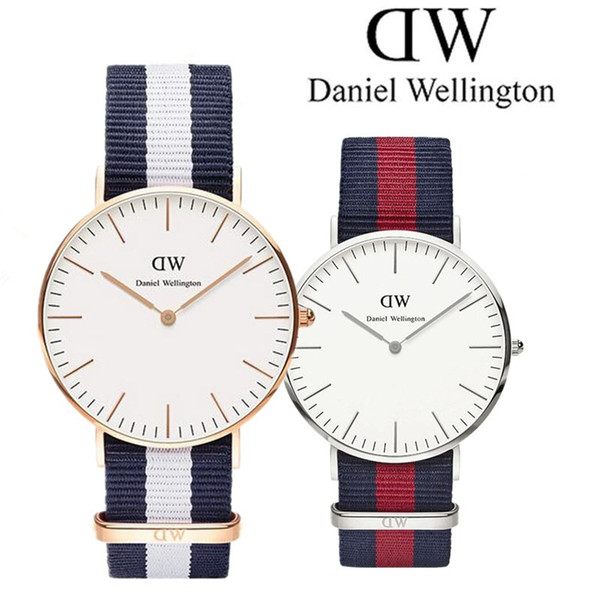 2019 New 16 Colors NATO Men Daniel W watches 40mm Men watches 36 Women Watches Brand Quartz Wrist Watch Female Relogio Montre Femme