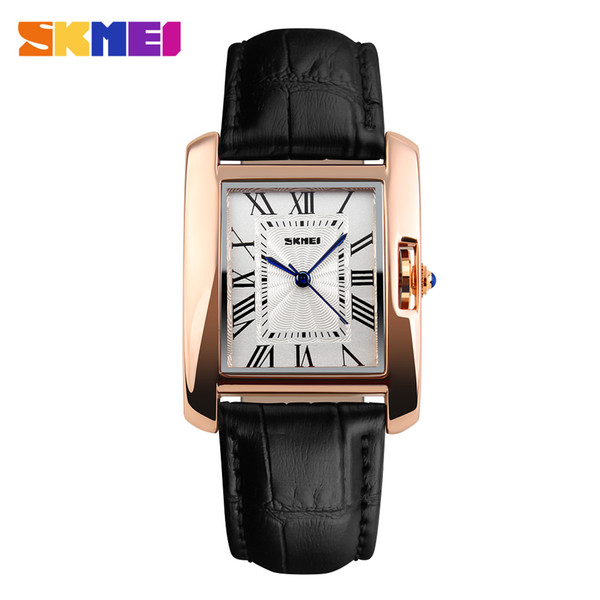 SKMEI Brand Elegant Retro Watches Women Fashion Luxury Quartz Watch Leather Strap Lady Dress Montre Girls Relogio Feminino 1085