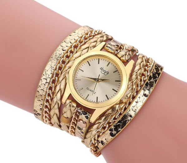 Explosive Woman Wrapped Bracelet Watch Woven Serpentine quartz watch W1031