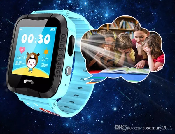 New Arrival GPS Phone Positioning Fashion Children Watch 1.44 Inch Color Touch Screen SOS Smart Watch IP67 Waterproof Call Camera Flashli53
