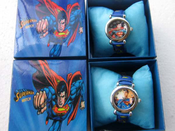 Wholesale 10 pcs/lots cartoon superman watches with boxes