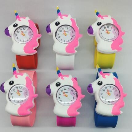 Lot Cartoon unicorn Wristwatch watch h Kids Slap Clap Watch Watch Silicone gift