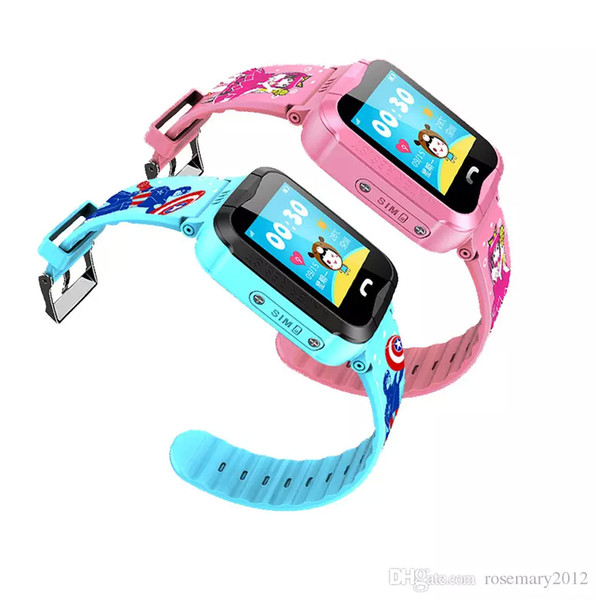 New Arrival GPS Phone Positioning Fashion Children Watch 1.44 Inch Color Touch Screen SOS Smart Watch IP67 Waterproof Call Camera Flashlight