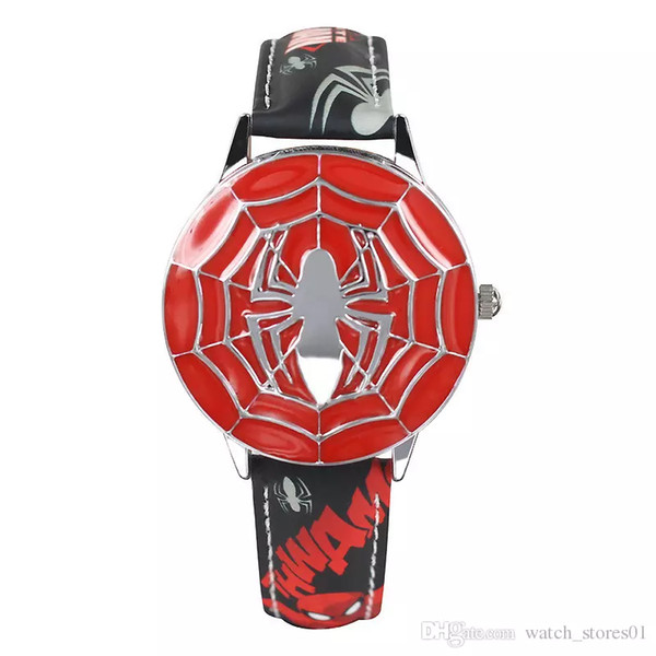 Hot selling Children Cartoon Cool Spiderman gift watch marvel flip watch students fan gift kids quartz watches in stock