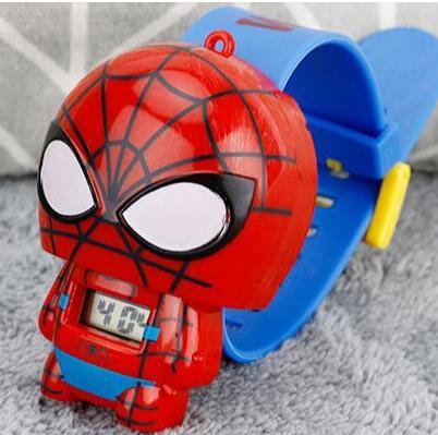 New casual Fashion 3D Children's Watches Cartoon Anime Spiderman Batman LED Kids Watch Gift Reloj Relogio