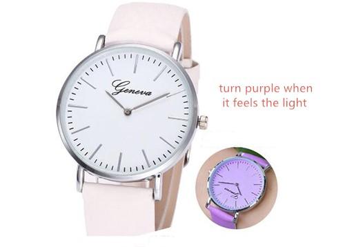2018 New Arrival A new generation of creative two - needle student watch solar ultraviolet color change meter temperature watches best gifts