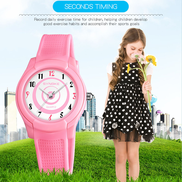 SYNOKE New Ultra-thin Waterproof Children's Watch Fashion Thin Concept Students Quartz Watch Boy Girl 9588