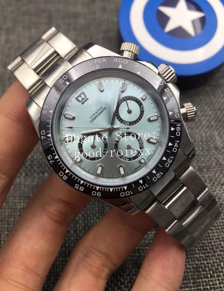 4 Colors Men's Mechanical 2813 Movement Ice blue Dial Watch Mens Cosmograph Watches Men 116500 Ceramic Bezel 116506 Full Steel Wristwatches