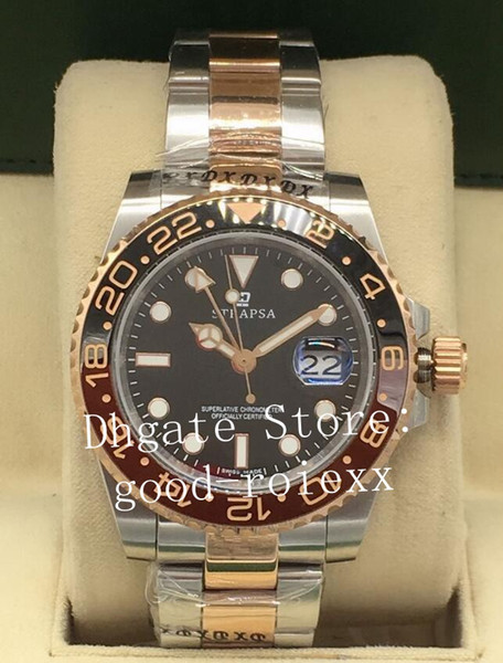 Mens Black Brown Ceramic Bezel 18K Rose Gold Steel 126711 Watch Automatic 2813 Men Gmt II Sapphire 126711Chnr Dive Master Batman Watches