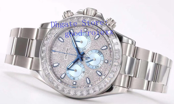 Luxury BL Factory Automatic Diamond Bezel Dial Watches Mens Cal.4130 Chronograph Watch Men 116576 Tbr Cosmograph Perpetual Eta Wristwatches