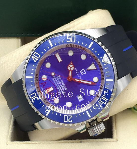 44mm Men's Watches Mens Automatic 2813 Watch Men Blue Ceramic 116660 Dive Sea Sport Dweller Chronometer Rubber Strap Baselworld Wristwatches