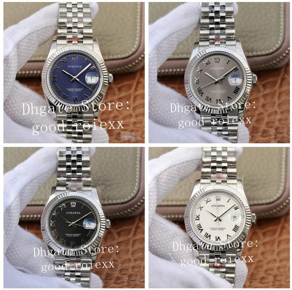 New 36mm Men's Eta Movement Watch GM Factory Automatic 2836 Mechanical Men 904L Steel Jubilee Bracelet Oyster 116234 Datejust Flute Watches