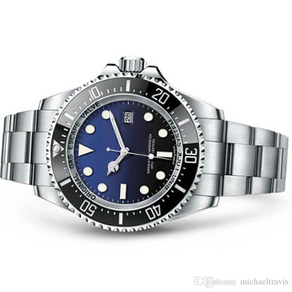 Hot sale Mens Watch Deep Ceramic Bezel SEA-Dweller Sapphire Cystal Stainless Steel With Glide Lock Clasp Automatic Mechanical mens Watches