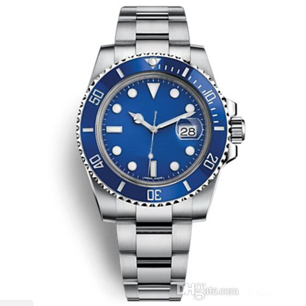 2019 Master Mens Watch 40MM SUB Blue dial Automatic Mechanical Stanless Steel Fashion Sport Self-wind Watches Wristwatches