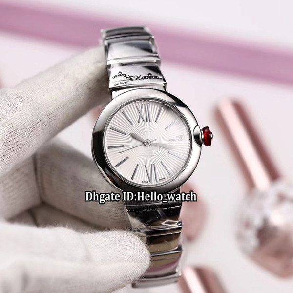 Valentine's Day Gift LVCEA 33mm Date 102219 White Dial Japan Miyota 8215 Automatic Womens Watch Stainless Steel Band Fashion Lady Watches