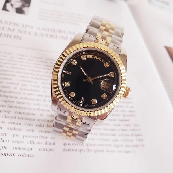 2019 High Quality Watch 36mm Date Diamond Automatic Movement Ladies Women's Watches Day Gold Sapphire