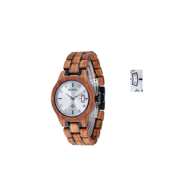 Bewell luxury men mechanical wath gentlemen movement automatic wristwatch A847 Wood watch