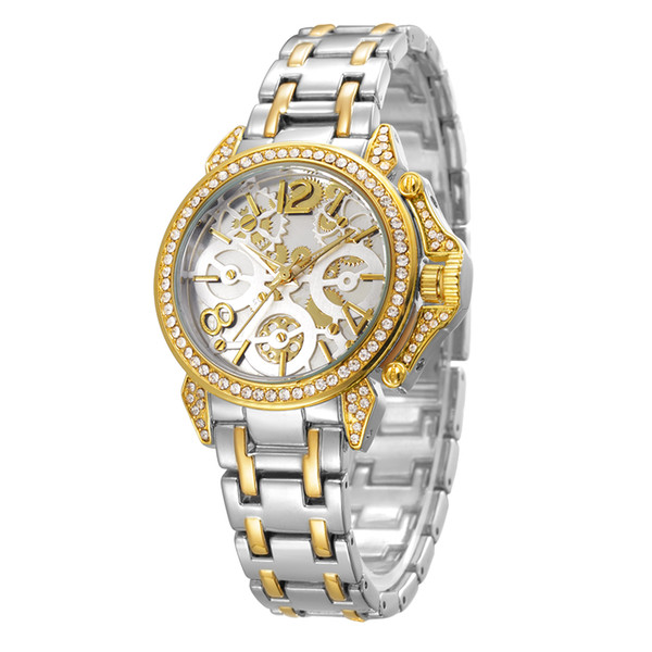 BELBI Marca de relojes lujo para mujeres Hebilla la joyería Relojes cuarzo de la aleación Encanto de la muñeca del