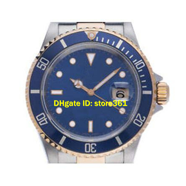 Free shipping High quality Watcshes + Original Box blue Ceramic Bezel blue Dial 116613 16613 Stainless Steel Asia 2813 Mechanical automat