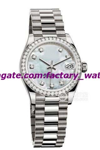 Hot Selling Luxury Watches 278289 Steel MOP Diamond Dial/Bezel Ladies Watch 31mm Watch Automatic Fashion Brand Women Watch Wristwatch