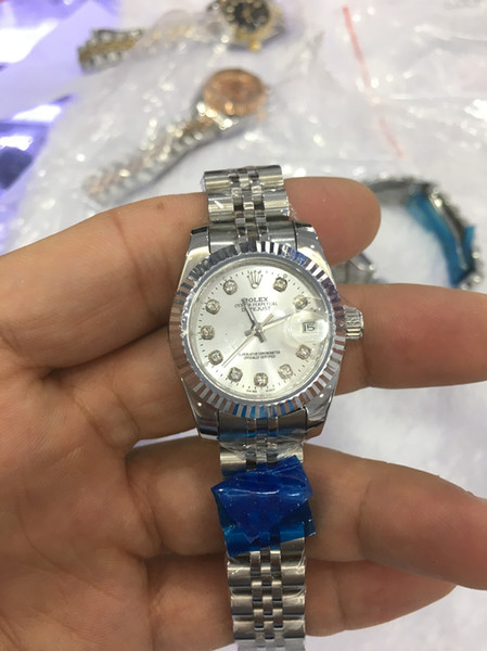 Top fashion Women's belt watch steel strap 26mm dial mechanical automatic movement sapphire ladys watches with original box