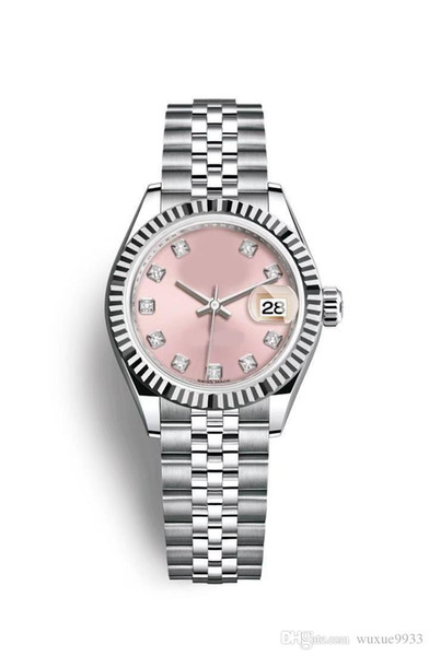 2019 Quality Watches Maker Vintage Woman pink color 31mm dat Asia Movement Automatic mechanical ladies watch