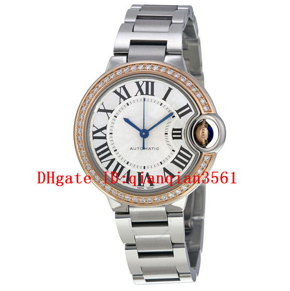 NEW Brand WE902080 Automatic Watch case 33 mm Silver Dial Stainless Steel Diamond Ladies Watches