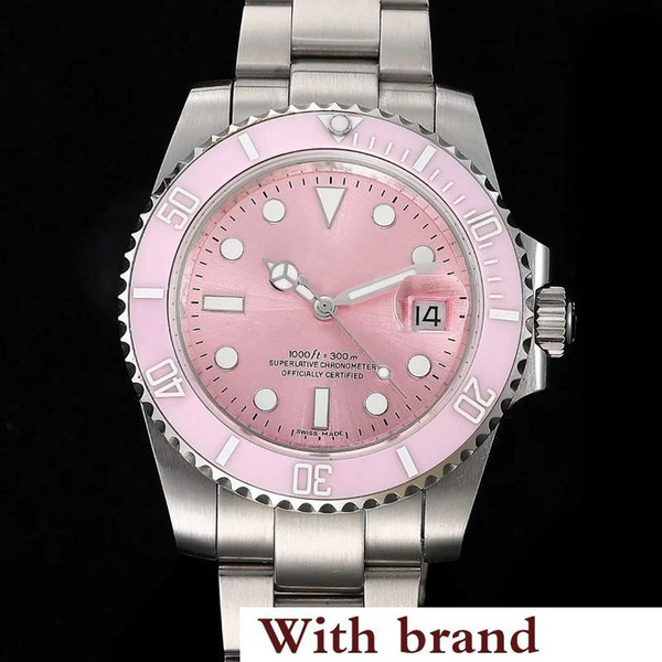 WATCH 116610LN Pink Dial Ceramic Bezel Stainless Steel Sapphire Glass Mirror Automatic Mechanical Wonen Wonens Watch Watches