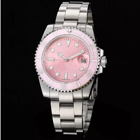 Top Luxury AAA Brand 116610LN Pink Dial Ceramic Bezel Stainless Steel Sapphire Glass Mirror Automatic Mechanical Wonen Wonens Watch Watches