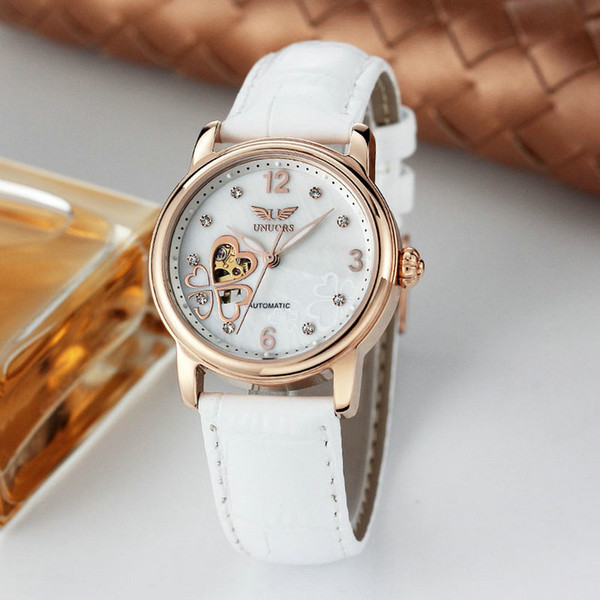 2018 Fashion Women Watch Leather Watch Luxury Watch Top Brand Mechanical Automatic Wrist Watches Valentine's Day Birthday Gift