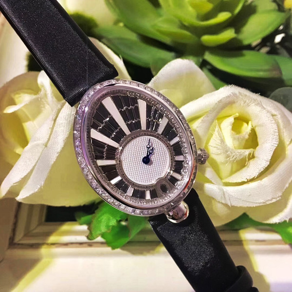 Luxury Women crystal Wristwatches Diamonds Oval Bling Lady's Party Banquet Automatic Watches Good Gift For Elegant Women with Box