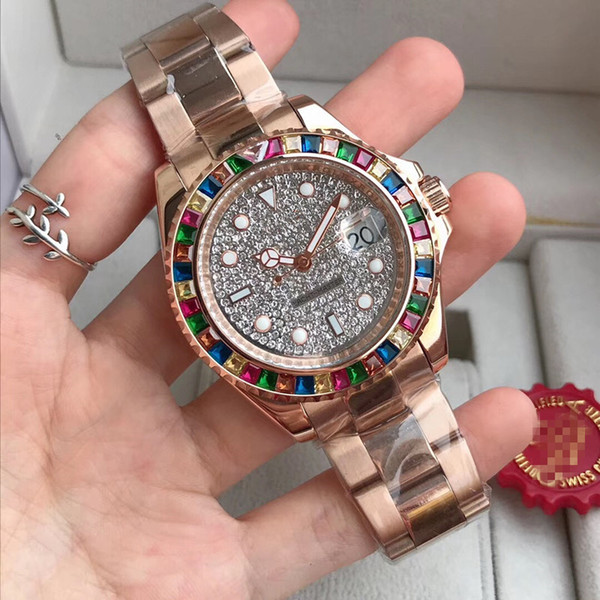 Designer's Watch, Female Drilling Machine, Colored Water Drill, Batterless Watch, Golden Watch or Lossgio di Luo Fuxing Star Literally