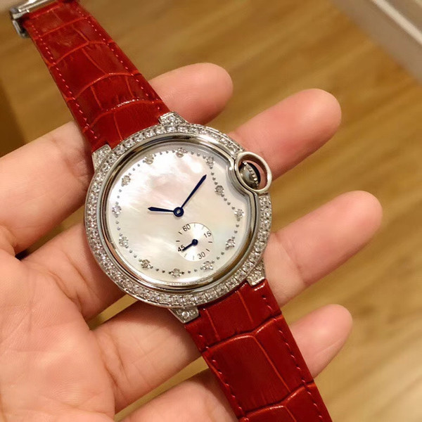 Cariter Womens watches luxury automatic watch Diamond famous brand fashion leather belt waterproof mechanical watch colorful wholesale