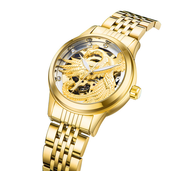 2018 ms hollow out mechanical watches waterproof strip luxury fashion brand of high quality mechanical watches inlay diamond women's watch