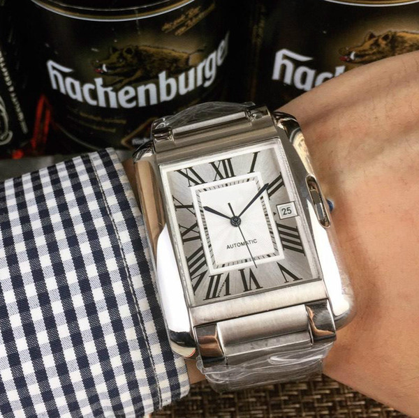 brand mens watches automatic watch fashion 316 Fine steel belt Waterproof watch gold color free shipping