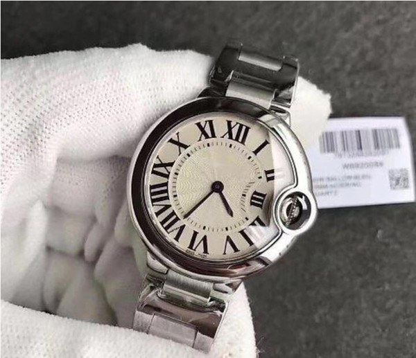 2018 Hot sale luxury brand womens watch BALLON quartz movement 316 Delicate Steel case white face watch ladys Wristwatch free shippin