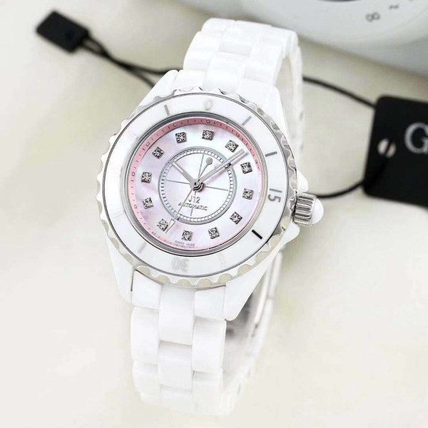 GT 2018 luxury ladies watch, diamond watch ceramic diamond scale, imported automatic mechanical movement 33 mm fine watch