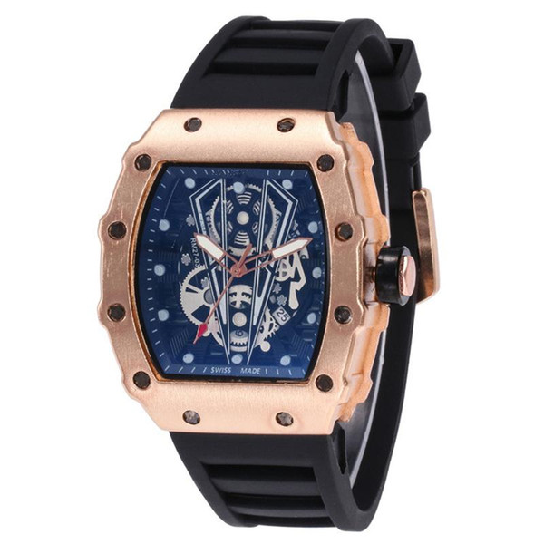 Luxury Men's Quartz Watches sport quartz watch Fashion Male Military Silicone Sports Watches Wholesale Free Shipping