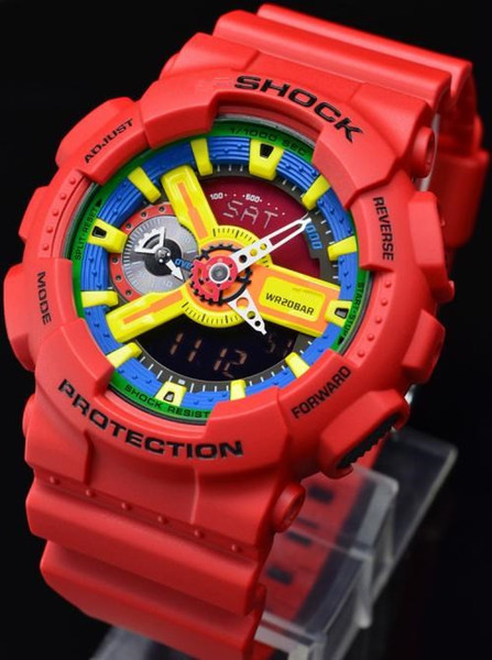 2019 AAA Drop shipping top quality men women sports functional watch 48 time zone digital watch G*110 military watch
