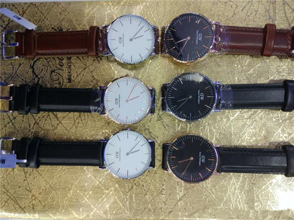 New High Daniel watches end Genuine Leather 40mm Men watches 36 Women Watches Luxury Brand Famous Quartz Relogio Montre Femme Watch Female