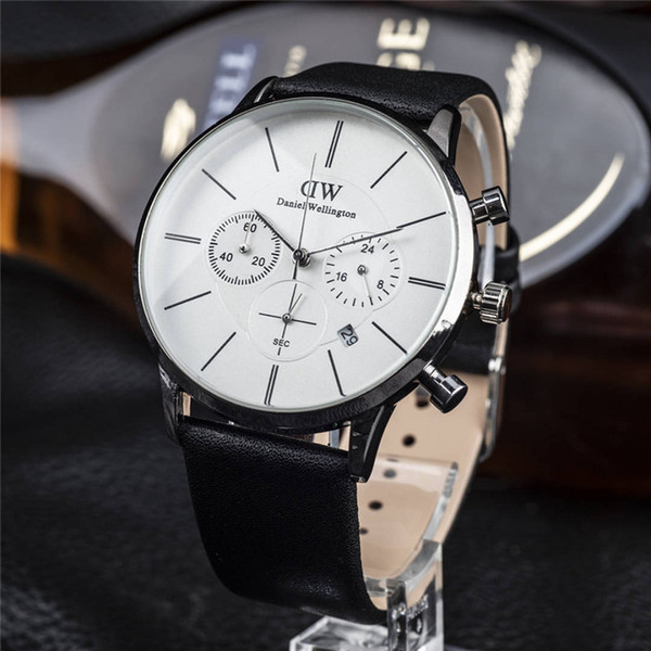 Casual quartz men's watch Daniel Wellington dw watch All functions are available Leather belt Free shipping