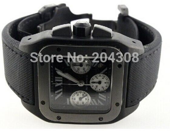 HOT Selles High Quality Luxury Watches Black Carbon Quartz Movement Men's Watch Men's Sports Date Wristwatches