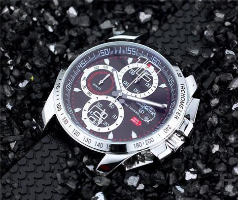 2015 luxury watches men quartz chronograph watch 1000 miglia sport rubber band wristwatch 538
