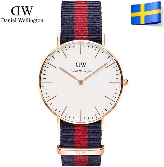 Top level Daniel Brand 15 colors Classic 36/40mm watch Luxury Watch For Men Women Nylon Strap Military Quartz Wristwatch D&W Watches