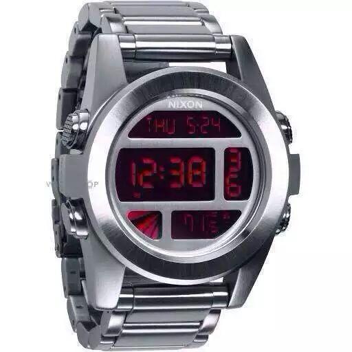 Free Shipping NX Men's A360-1263 Quartz Watches THE CHRONO Gunmetal Dial Gunmetal Steel Band CHRONOGRAPH Original A3601263 Digital Display